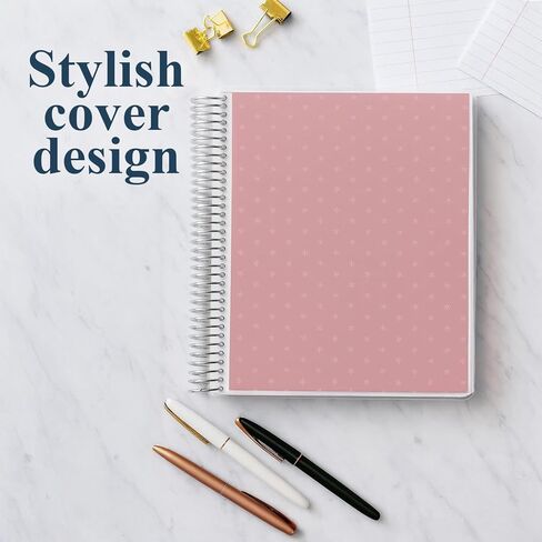 Erin Condren 8.5" X 11" Spiral Bound Productivity Notebook - Mid Century Circles, 160 Lined Page & To Do List Organizer Notebook, 80Lb Thick Paper, Stickers Included in Kuwait