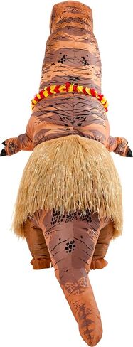 Rubies Luau Tropical Themed Inflatable T-Rex Dress Up Accessory Kit with Grass Skirt and Colorful Lei, One Size in Saudi Arabia