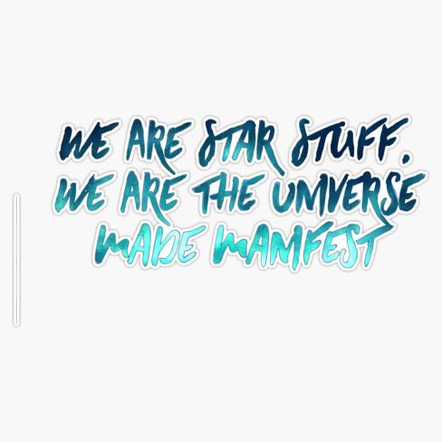 MAGNET We Are Star Stuff Babylon 5 Delenn Quote Magnetic Vinyl Sticker Decal Magnet 5" in Saudi Arabia