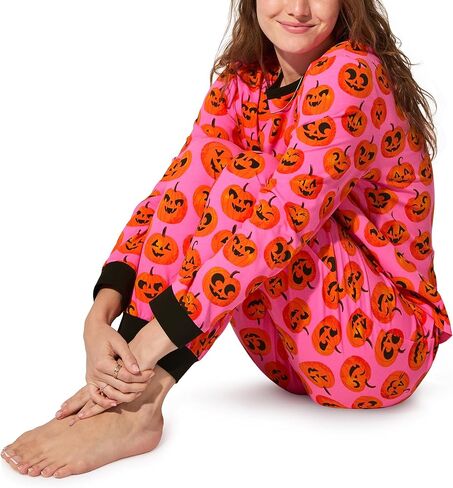 طقم بيجامة وقميص بيجامة بأكمام طويلة للسيدات من Bed Head PJs - طقم ملابس نوم وملابس نوم من الجيرسيه المطاطي in Kuwait
