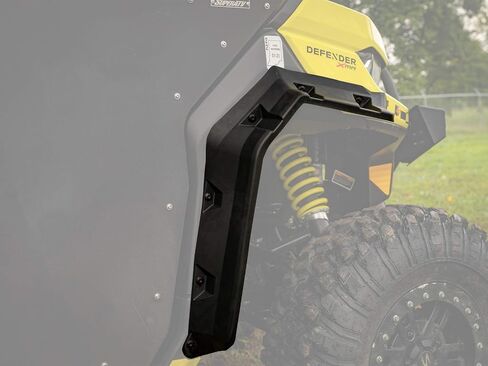 SuperATV Fender Flares Mud Guards for Can Am Defender HD 5/8 / 10 / MAX (See Fitment) | 2 Front, 2 Rear Flares | Extends 4" from The Body | Blocks Rocks, Dirt, Sand, Mud, & Debris in Saudi Arabia