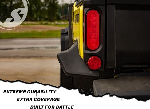 SuperATV Fender Flares Mud Guards for Can Am Defender HD 5/8 / 10 / MAX (See Fitment) | 2 Front, 2 Rear Flares | Extends 4" from The Body | Blocks Rocks, Dirt, Sand, Mud, & Debris in Saudi Arabia