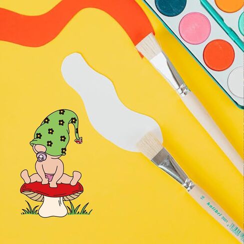 GLOBLELAND Gnome Clear Stamps Border Mushroom Flower Silicone Clear Stamp Seals Blessing Text Dwarf Transparent Stamps for DIY Scrapbooking Cards Making Photo Album Journal in Saudi Arabia