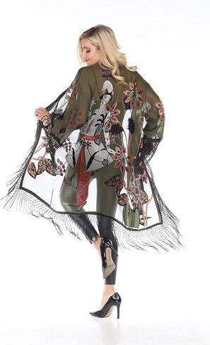 Aris A Hand-Beaded Silk Velvet Burnout Kimono in Saudi Arabia