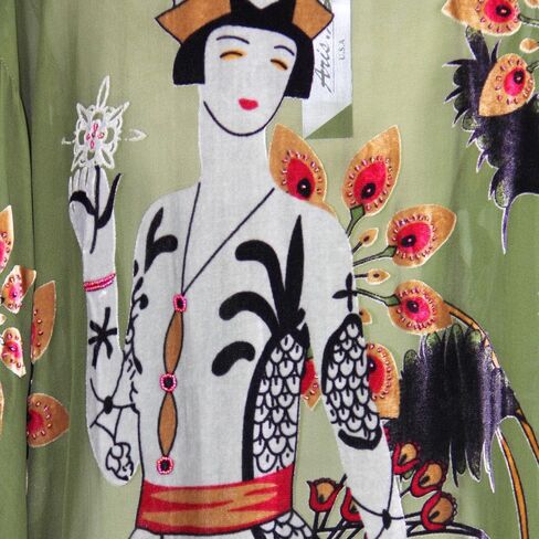 Aris A Hand-Beaded Silk Velvet Burnout Kimono in Saudi Arabia