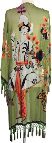 Aris A Hand-Beaded Silk Velvet Burnout Kimono in Saudi Arabia