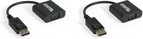 Plugable DisplayPort to VGA Adapter - Supports DisplayPort-Equipped Windows and Linux Systems to VGA Displays up to 1080p, Active - Driverless in Saudi Arabia