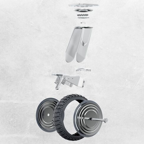 Caster Wheels Heavy Duty, 8 Inch Caster Wheels, Heavy Duty Casters, Casters Set of 4, Cart Wheels, Swivel Casters, Rubber Caster Wheels, Outdoor Caster Wheels, Large, All Terrain, Offroad, Industrial in Kuwait