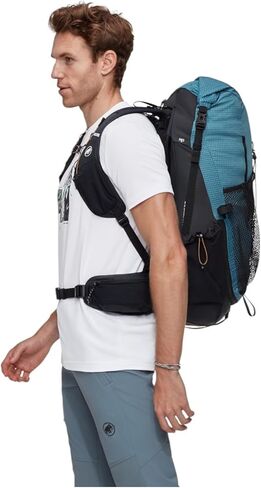 Mammut Ducan 22 - حقيبة ظهر خارجية للجنسين للتنزه سيرًا على الأقدام والجري والمغامرات اليومية، فضي اللون - أسود، 22 لتر in Kuwait