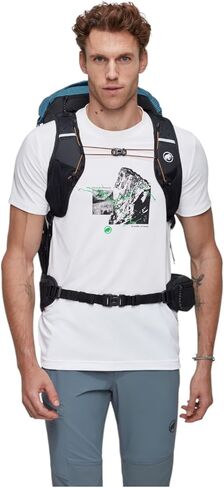 Mammut Ducan 22 - حقيبة ظهر خارجية للجنسين للتنزه سيرًا على الأقدام والجري والمغامرات اليومية، فضي اللون - أسود، 22 لتر in Kuwait
