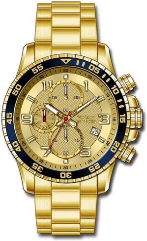 Invicta Specialty Men 45mm Stainless Steel Gold Gold dial VD57 Quartz in Saudi Arabia