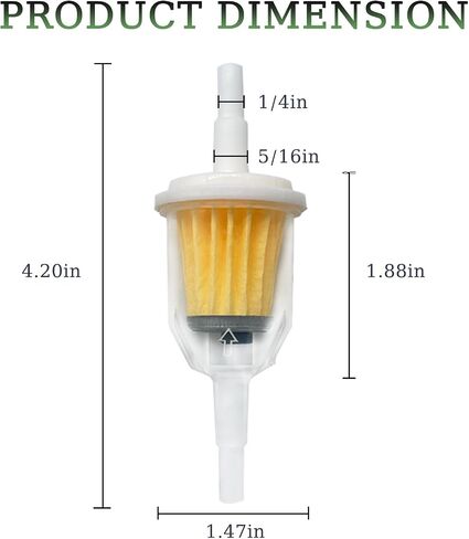 1/4 Inch x 5/16 Inch Inline Fuel Filter for Motorcycles, UTVs, Lawn Mowers, Agricultural Equipment and others (Pack of 10) in Saudi Arabia