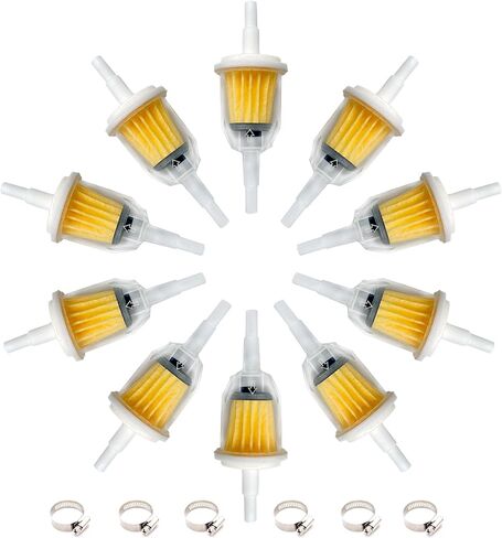 1/4 Inch x 5/16 Inch Inline Fuel Filter for Motorcycles, UTVs, Lawn Mowers, Agricultural Equipment and others (Pack of 10) in Saudi Arabia