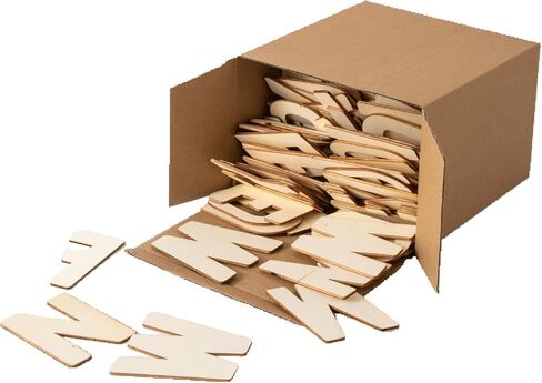 3 Inch 240 Pieces Wood Unfinished Letters Unpainted Wooden Surface Alphabet Letters for Hobby DIY Crafts (3IN) in Kuwait