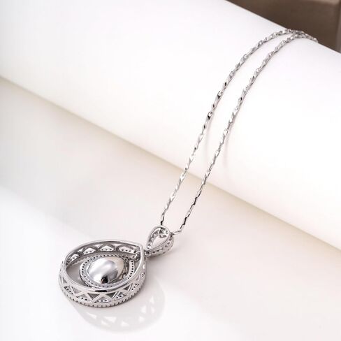 XUPING Crystal Necklace for Women Teardrop Crystal Pendant Necklace Fine Jewelry Silver Dainty Pendant Necklace Cubic Zirconia Necklace Anniversary Birthday Valentine's Day Gift in Saudi Arabia