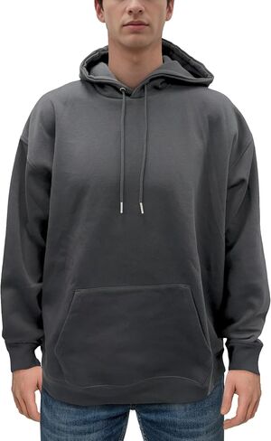 Elegant Comfort Cotton Hoodie, Ultra Soft Breathable Casual Midweight Hooded Pullover Sweatshirt for Men in Saudi Arabia