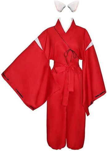 Anime Samurai Cosplay Costume Kikyou Cosplay Miko Witch Costume for men women in Saudi Arabia