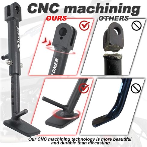 Xitomer 0-2.5'' Side Kickstand Fit for Grom MXS125 2017-2025 Grom, Monkey 125 2019-2025 Foot Side Motorcycle Kickstand stand Support in Saudi Arabia