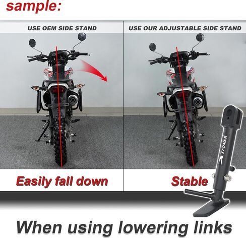 Xitomer 0-2.5'' Side Kickstand Fit for Grom MXS125 2017-2025 Grom, Monkey 125 2019-2025 Foot Side Motorcycle Kickstand stand Support in Saudi Arabia