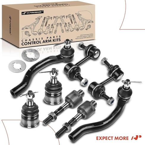 A-Premium Set of 8, Front Sway Bar Link, Upper Lower Ball Joint, Inner Outer Tie Rod End, Compatible with Honda Accord 2008 2009 2010 2011 2012 in Saudi Arabia