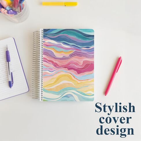 Erin Condren 8.5" X 11" Spiral Bound Productivity Notebook - Kaleidoscope Colorful, 160 Lined Page & To Do List Organizer Notebook, 80Lb Thick Paper, Stickers Included in Kuwait