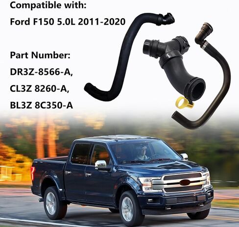 GXARTS Upper Radiator Hose Y-Connector Lower Degaus CL3Z 8260-A DR3Z-8566-A BL3Z 8C350-A Compatible with Ford F150 5.0L 2011 2012 2013 2014 2015 2016 2017 2018 2019 2020 in Saudi Arabia