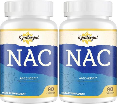 مكمل NAC 1000 مجم - جرعة عالية من NAC + شوك الحليب، كيرسيتين، ريسفيراترول، الجلوتاثيون - تركيبة مضادة للأكسدة - 90 كبسولة نباتية in Kuwait