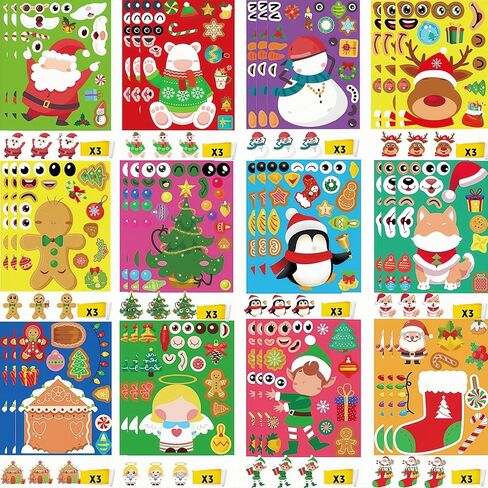 36 Sheets Halloween Stickers for Kids, Make Your Own Halloween Stickers, Halloween Crafts for Kids, Halloween Party Favors Games Stickers, Trick or Treat Halloween Party Supplies in Kuwait