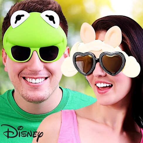 Sun-Staches Official Muppets Sunglasses | Kermit, Miss Piggy or Animal Costume Accessory Mask | UV 400 | One Size Fits Most in Kuwait