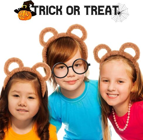 WILLBOND 7 Pcs Halloween Animal Costumes Set Includes Ears Headband Knee High Sock Round Frame Glasses for Adults Teens Party in Saudi Arabia