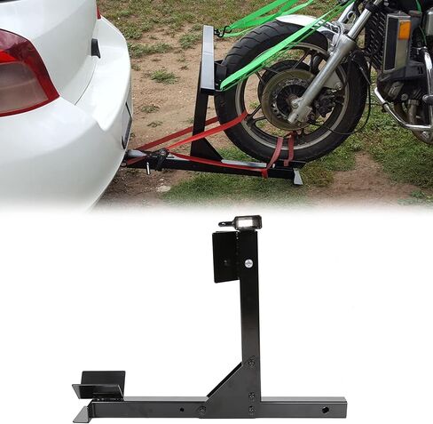 HECASA 550 LB Capacity Motorcycle Trailer Carrier Tow Hitch Rack Motorcycle Carrier Black in Saudi Arabia