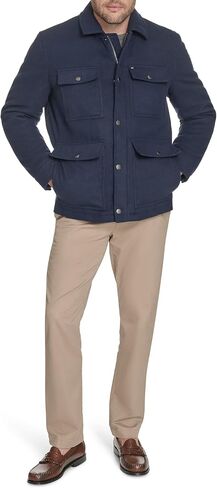 سترة Tommy Hilfiger الرجالية من مزيج الصوف بأربعة جيوب من Tommy Hilfiger in Saudi Arabia