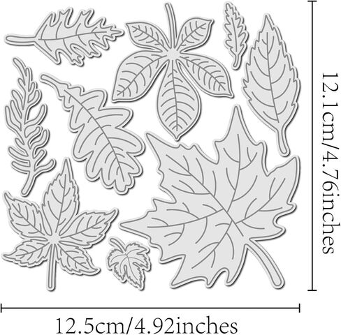 Arbuya 12pcs/Set Diffrent Leaves Cutting Dies for Card Making Autumn Leaves Oval Leaves Maple Leaves Die Cuts for Scrapbooking Paper Crafts Decoration in Saudi Arabia