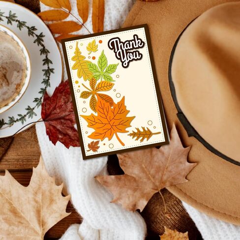 Arbuya 12pcs/Set Diffrent Leaves Cutting Dies for Card Making Autumn Leaves Oval Leaves Maple Leaves Die Cuts for Scrapbooking Paper Crafts Decoration in Saudi Arabia