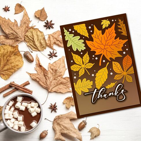 Arbuya 12pcs/Set Diffrent Leaves Cutting Dies for Card Making Autumn Leaves Oval Leaves Maple Leaves Die Cuts for Scrapbooking Paper Crafts Decoration in Saudi Arabia