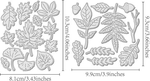 Arbuya 12pcs/Set Diffrent Leaves Cutting Dies for Card Making Autumn Leaves Oval Leaves Maple Leaves Die Cuts for Scrapbooking Paper Crafts Decoration in Saudi Arabia