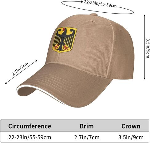 Germany National Emblem Hat Support Germany Coat of Arms Baseball Cap German Hat for Women Men in Saudi Arabia