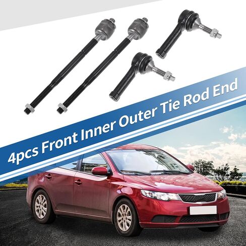 X AUTOHAUX 4pcs Front Inner Outer Tie Rod Ends Kit Suspension Steering Tie Rod End for Ford Explorer Police Interceptor Sedan Drag Link No.ES800952/EV800893 in Saudi Arabia