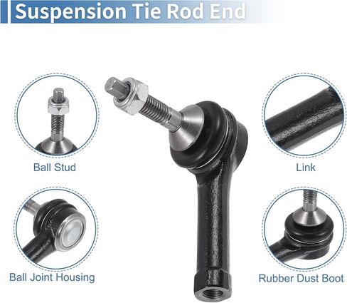 X AUTOHAUX 4pcs Front Inner Outer Tie Rod Ends Kit Suspension Steering Tie Rod End for Ford Explorer Police Interceptor Sedan Drag Link No.ES800952/EV800893 in Saudi Arabia