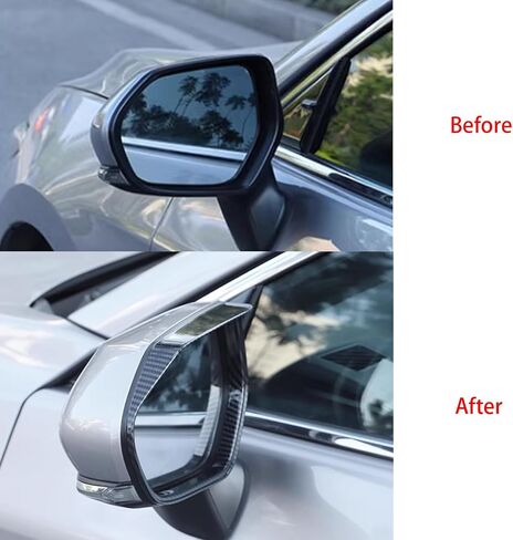 Side Rearview Mirror Rain Shield Protector Cover Sun Visor Shade Eyebrow Trim 2PCS for Toyota Camry 2018~2025 Exterior Accessories Decoration Black in Saudi Arabia