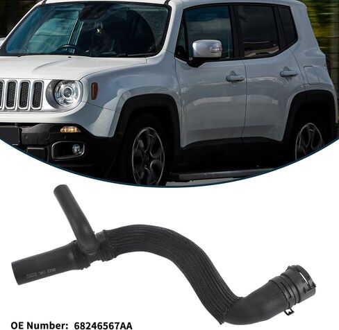 Radiator Hose Heater Hose No.68246567AA for Jeep Renegade 1.3L 2.4L 2015-2021 Rubber Upper Hose Black 1 Pc in Saudi Arabia
