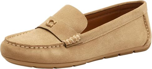 سائق Coach Women’s Sculpted C Leather Loafer ، الطباشير ، 9.5 in Kuwait