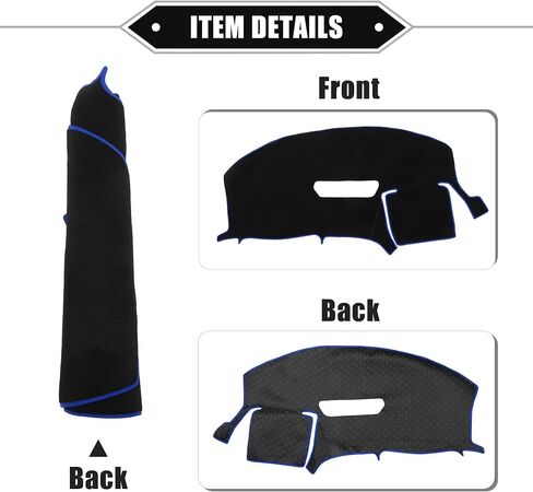 Car Dashboard Cover Mat Compatible for Chevrolet Camaro 97-02, Protective Polyester Black Blue Center Console Interior Trim Dash Board Mat in Saudi Arabia