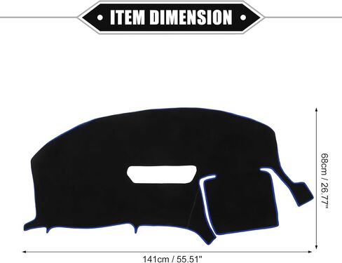 Car Dashboard Cover Mat Compatible for Chevrolet Camaro 97-02, Protective Polyester Black Blue Center Console Interior Trim Dash Board Mat in Saudi Arabia