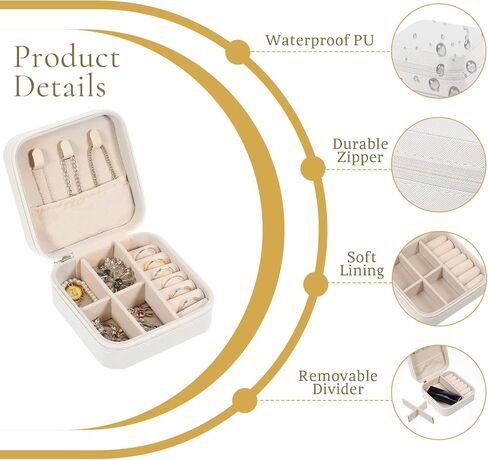 12 Pcs Travel Jewelry Case Bridesmaid Proposal Box PU Leather Small Jewelry Box Mini Jewelry‘ Organizer for Earrings Rings Necklaces Women Girls Bridesmaid Proposal Gifts in Saudi Arabia