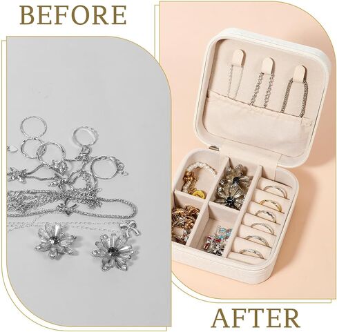 12 Pcs Travel Jewelry Case Bridesmaid Proposal Box PU Leather Small Jewelry Box Mini Jewelry‘ Organizer for Earrings Rings Necklaces Women Girls Bridesmaid Proposal Gifts in Saudi Arabia