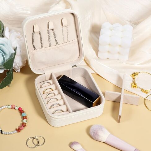 12 Pcs Travel Jewelry Case Bridesmaid Proposal Box PU Leather Small Jewelry Box Mini Jewelry‘ Organizer for Earrings Rings Necklaces Women Girls Bridesmaid Proposal Gifts in Saudi Arabia