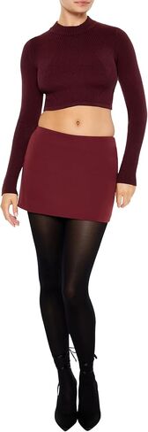 Forever 21 Women's Cropped Mock Neck Sweater in Saudi Arabia