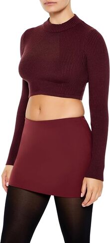 Forever 21 Women's Cropped Mock Neck Sweater in Saudi Arabia