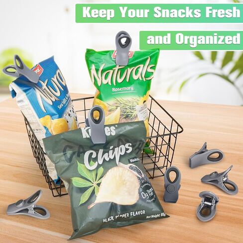 VNDUEEY 12 Pack Chip Clips Bag Clips, Magnetic Clips, Clips for Food Packages, Snack Bag Clips for Food Storage, Fridge Magnet Clips, Food Sealing Clips, Colorful in Kuwait